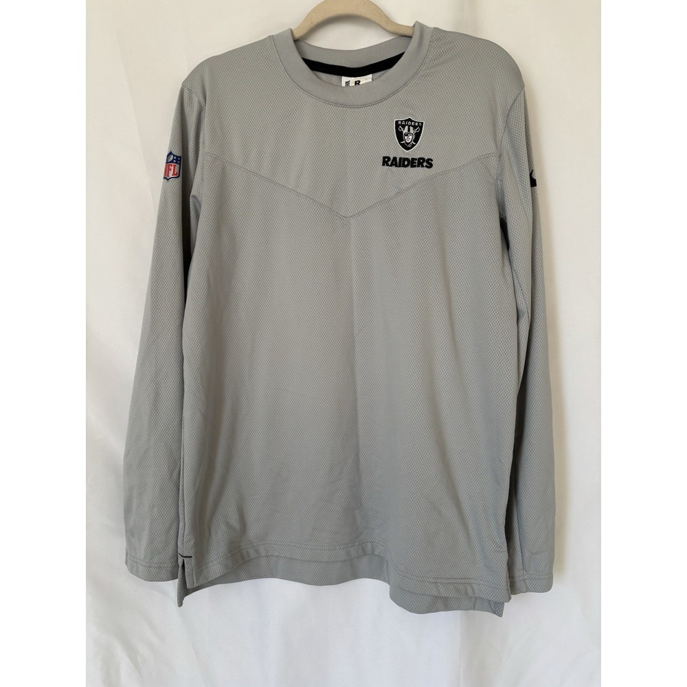 Nike Therma-FIT Las Vegas Raiders Long Sleeve T-Shirt Mens Large Sideline Coach